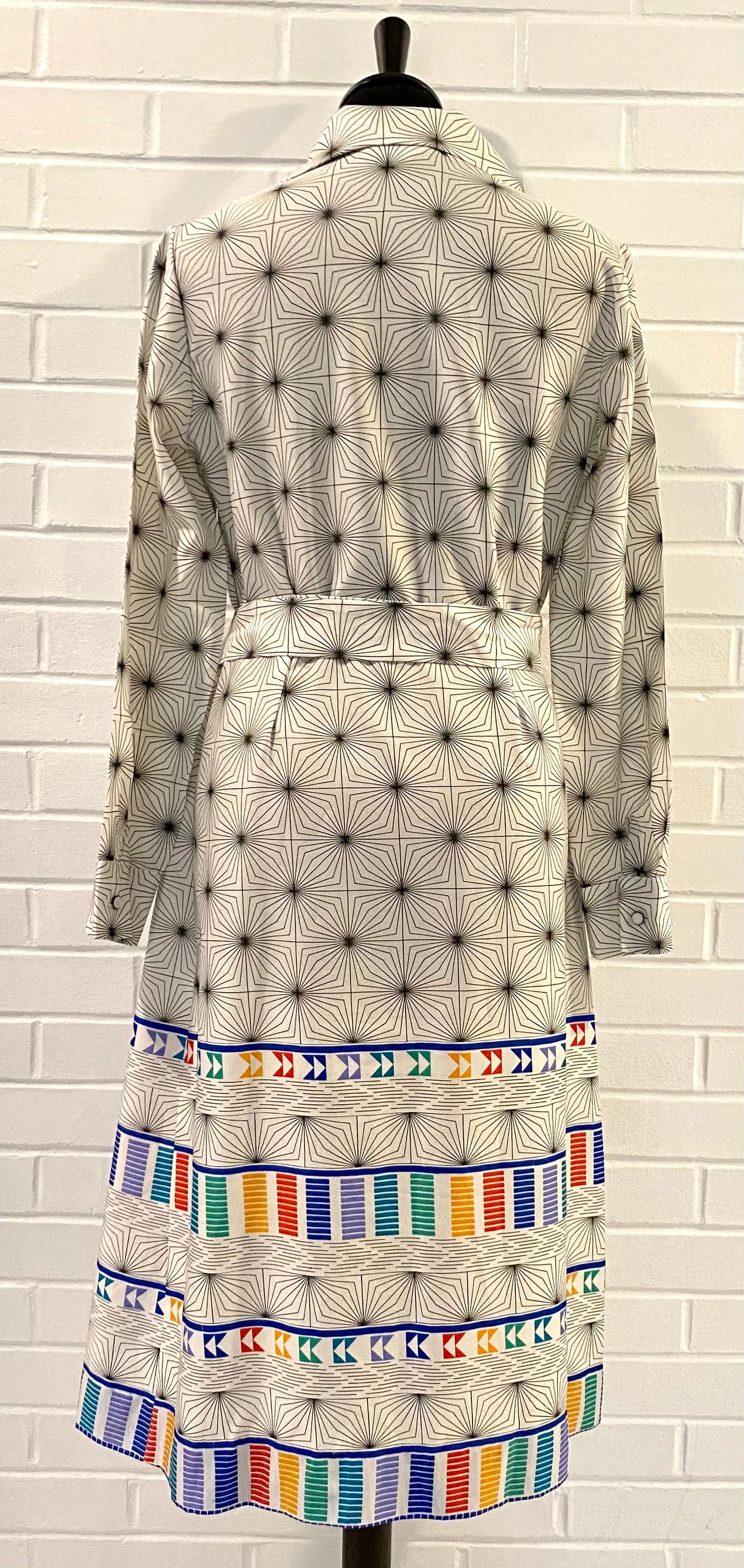 1970s Lanvin Geometric Printed Dress