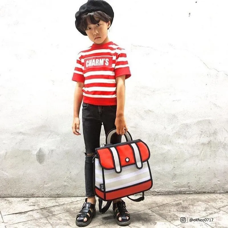 2d Backpack Stripe Red