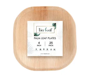 4 Inch Square Disposable Palm Leaf Plates