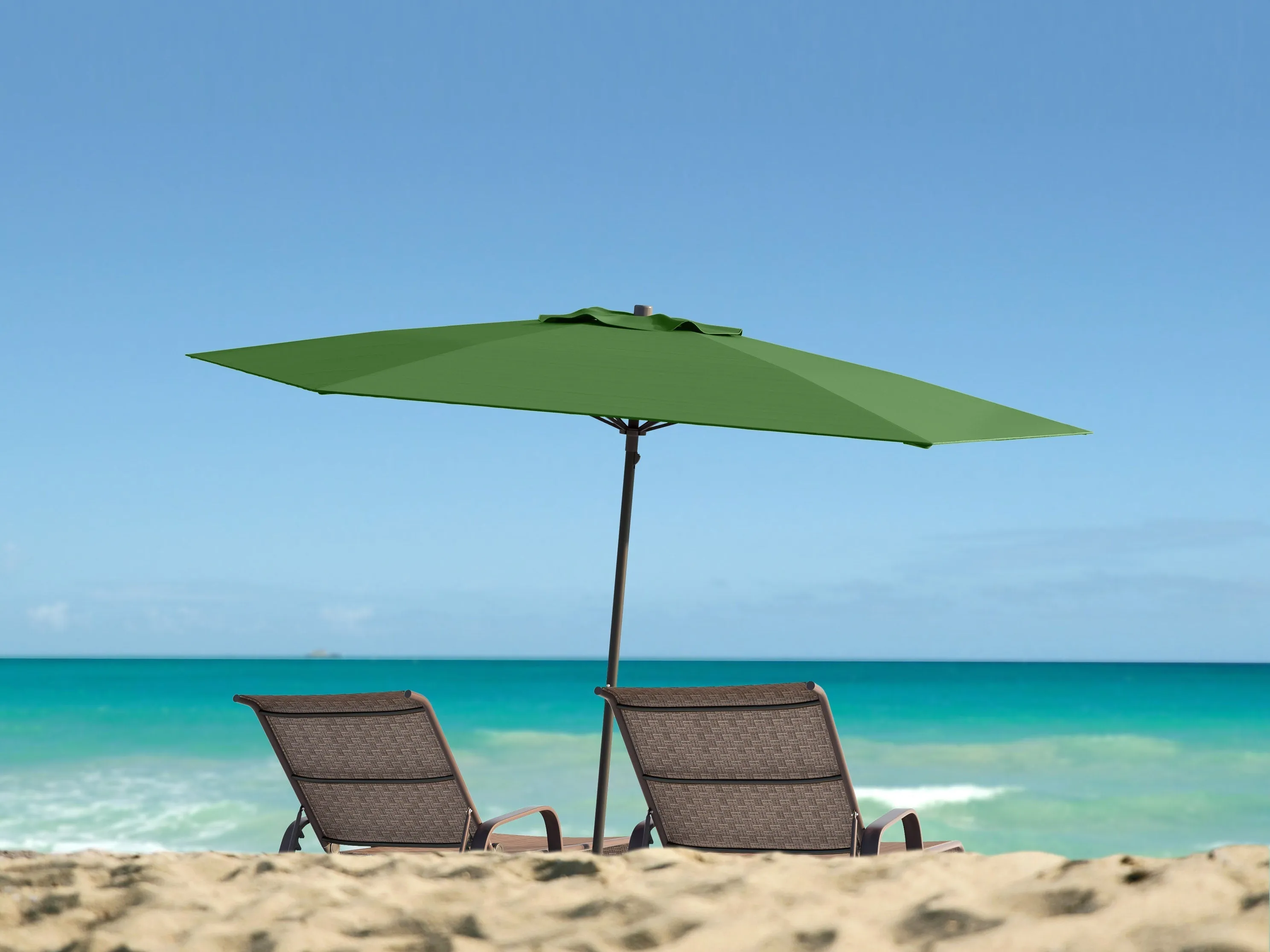 7.5ft Forest Green Beach Umbrella