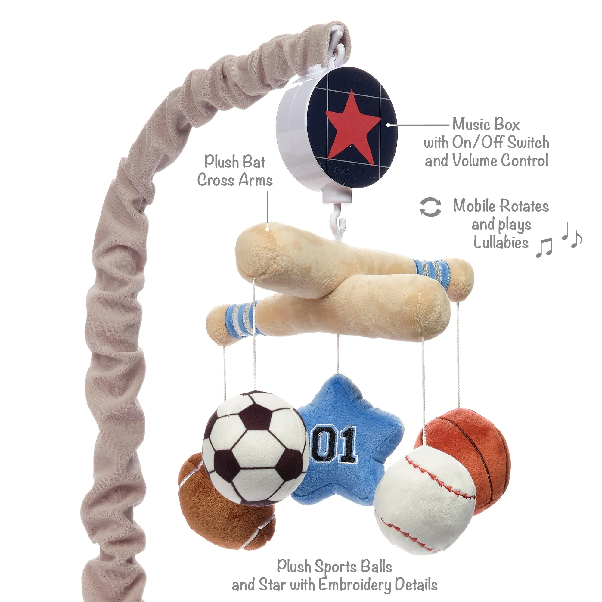 Baby Sports Musical Baby Crib Mobile