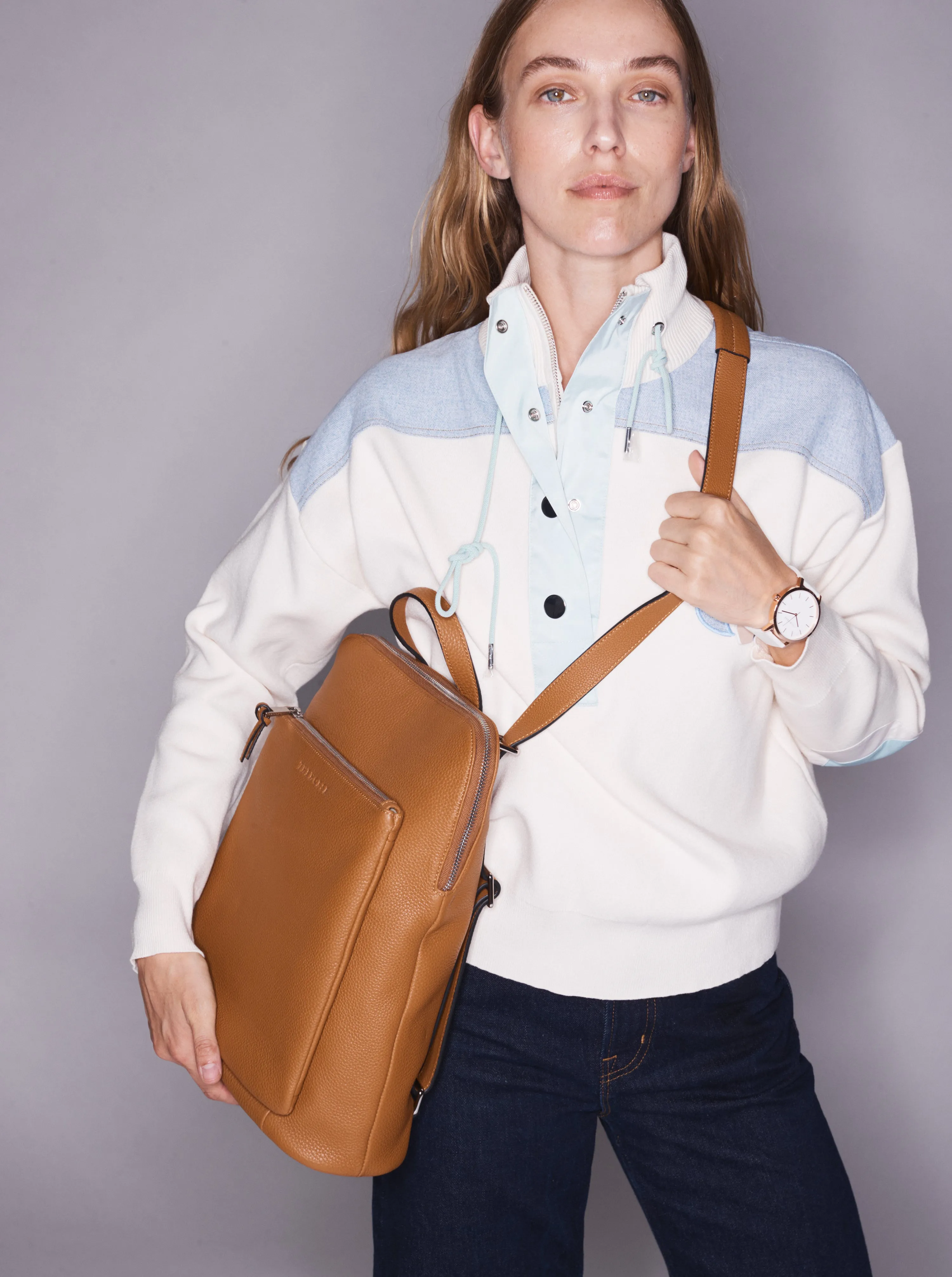 Backpack: Tan Pebbled Leather