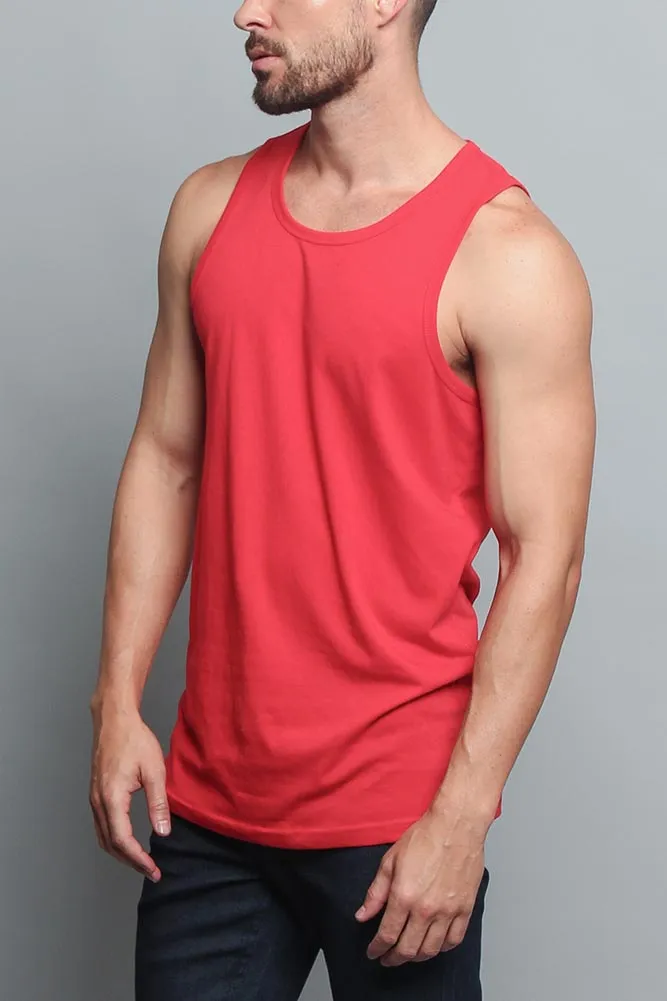 Basic Essential Straight Hem Long Length Tank Top (New Colorways)