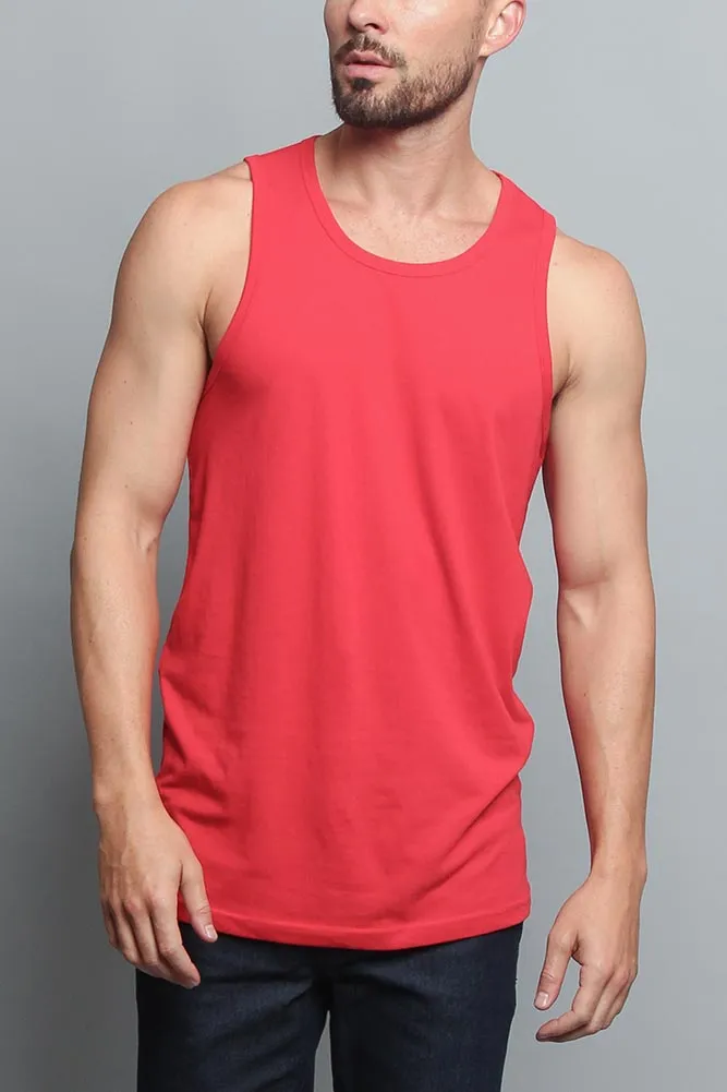 Basic Essential Straight Hem Long Length Tank Top (New Colorways)