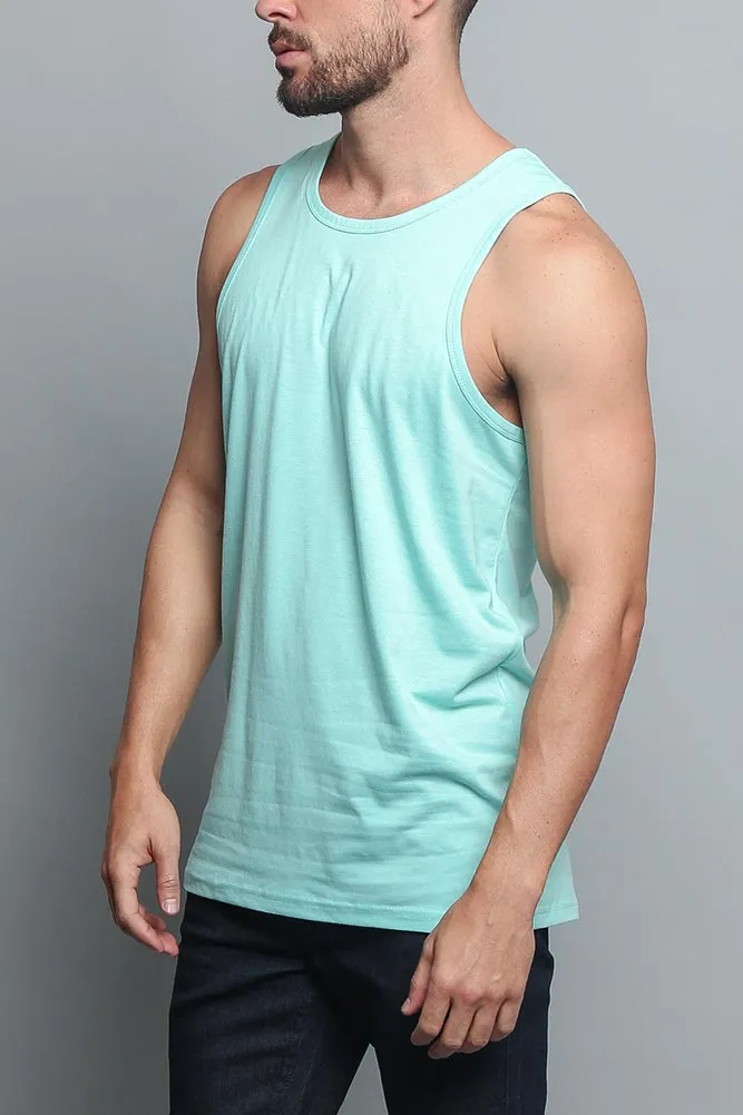 Basic Essential Straight Hem Long Length Tank Top (New Colorways)