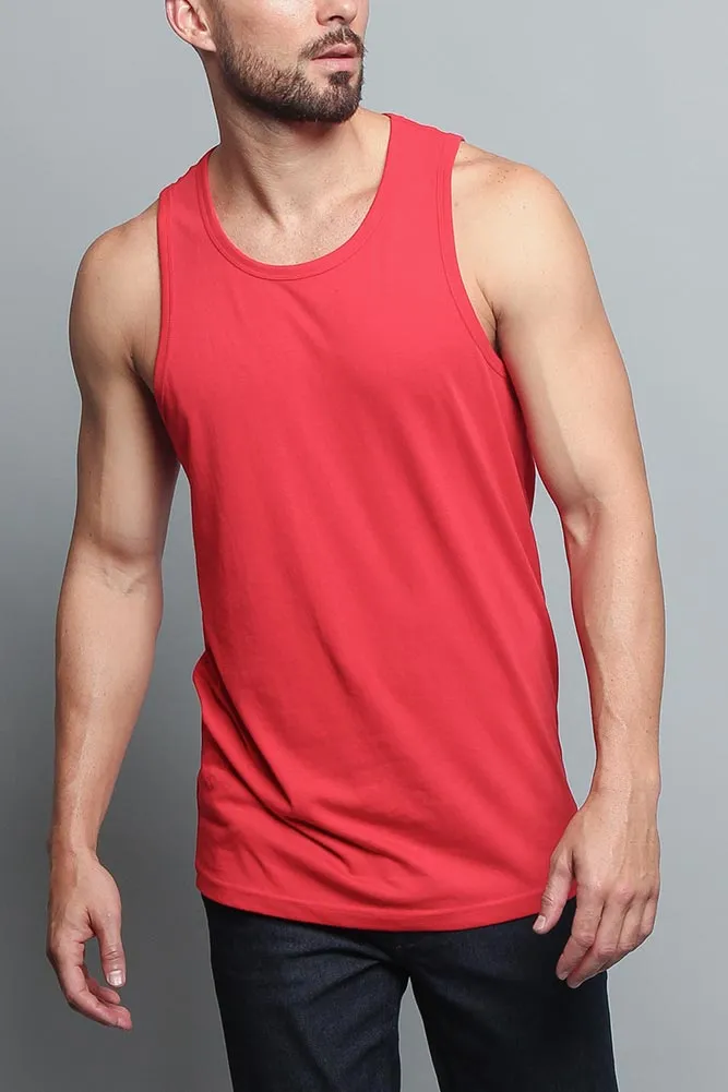 Basic Essential Straight Hem Long Length Tank Top (New Colorways)