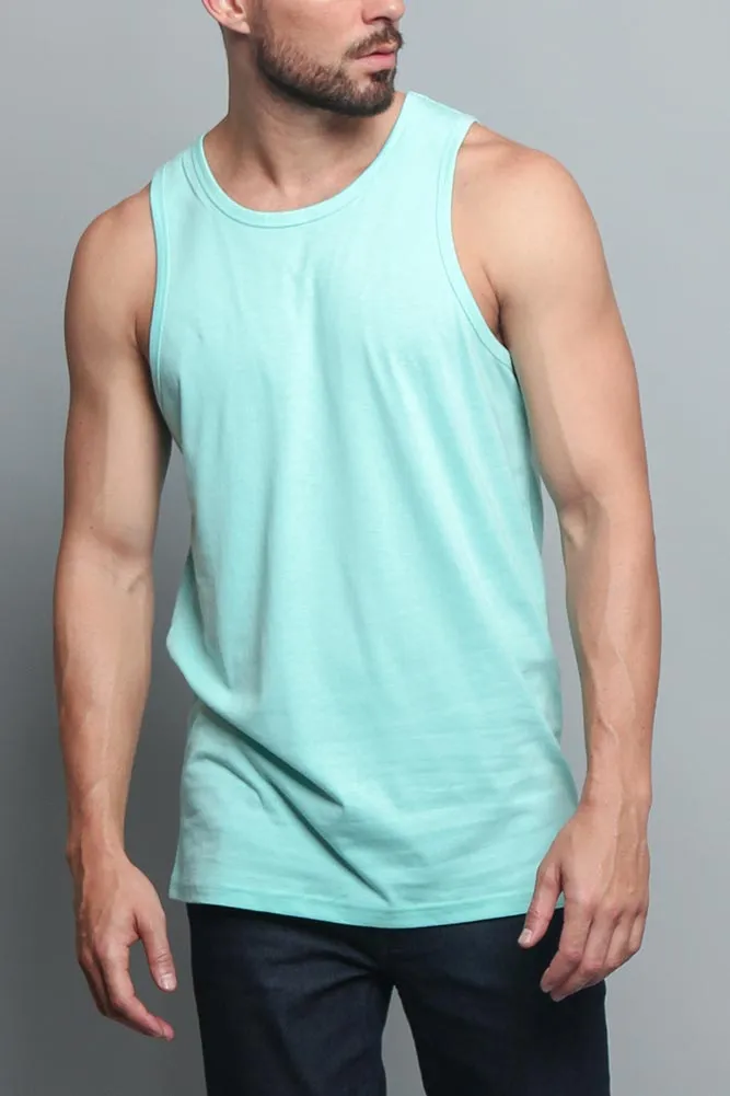 Basic Essential Straight Hem Long Length Tank Top (New Colorways)