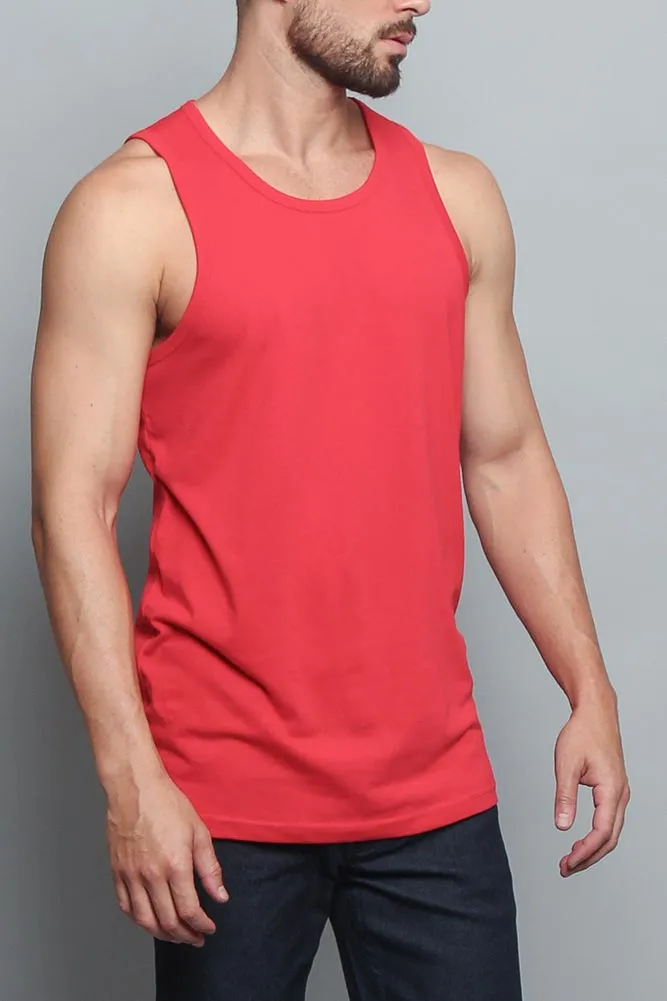 Basic Essential Straight Hem Long Length Tank Top (New Colorways)