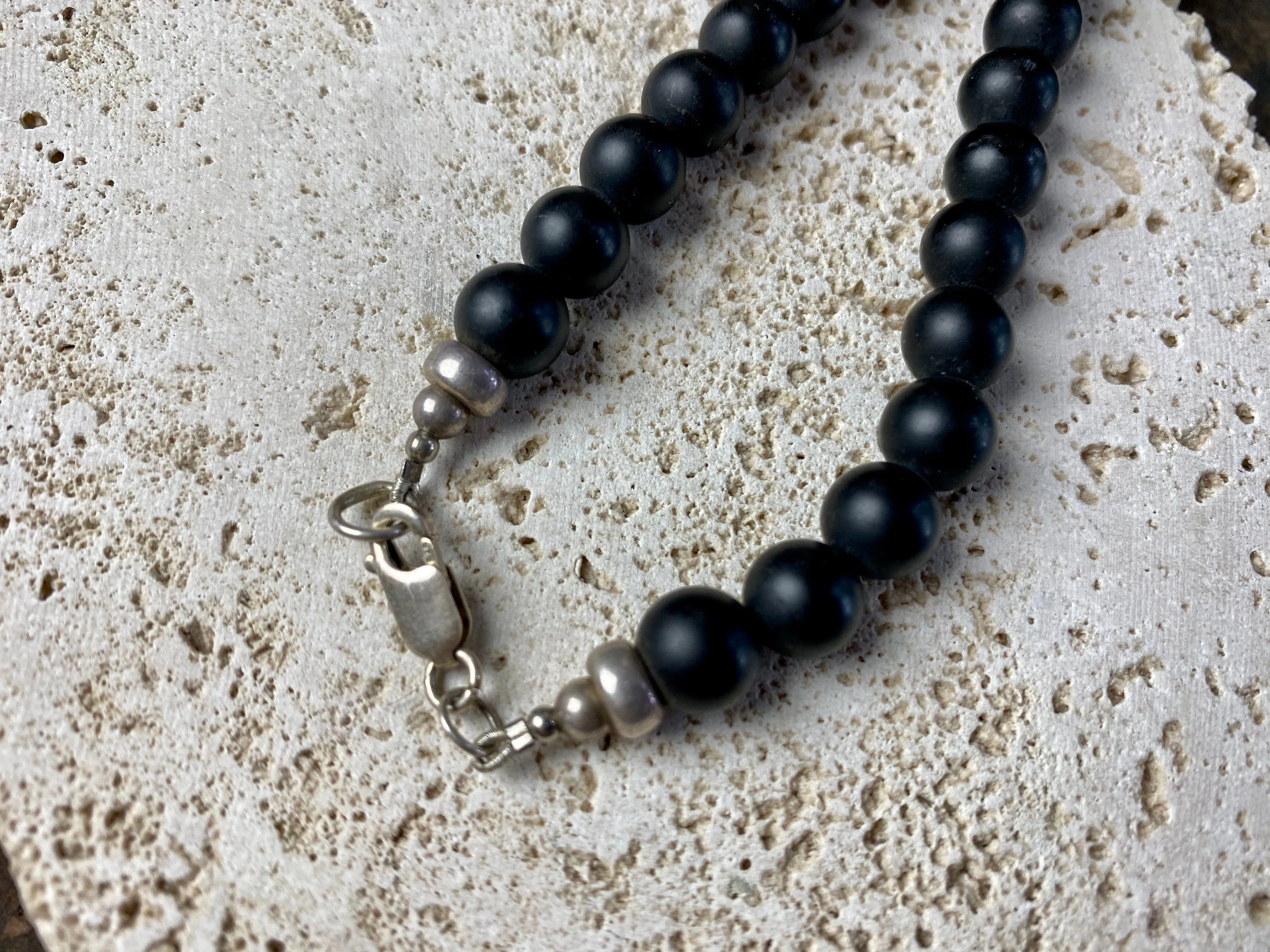 Black Onyx And Tigers Eye Necklace