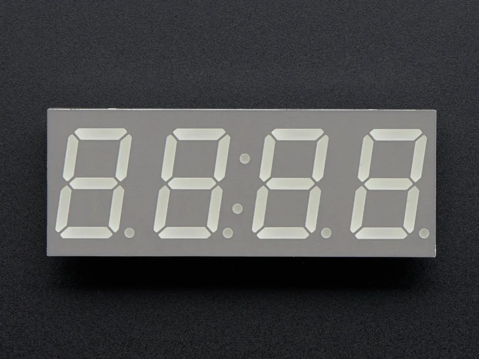 Blue 7-segment clock display - 0.56" digit height