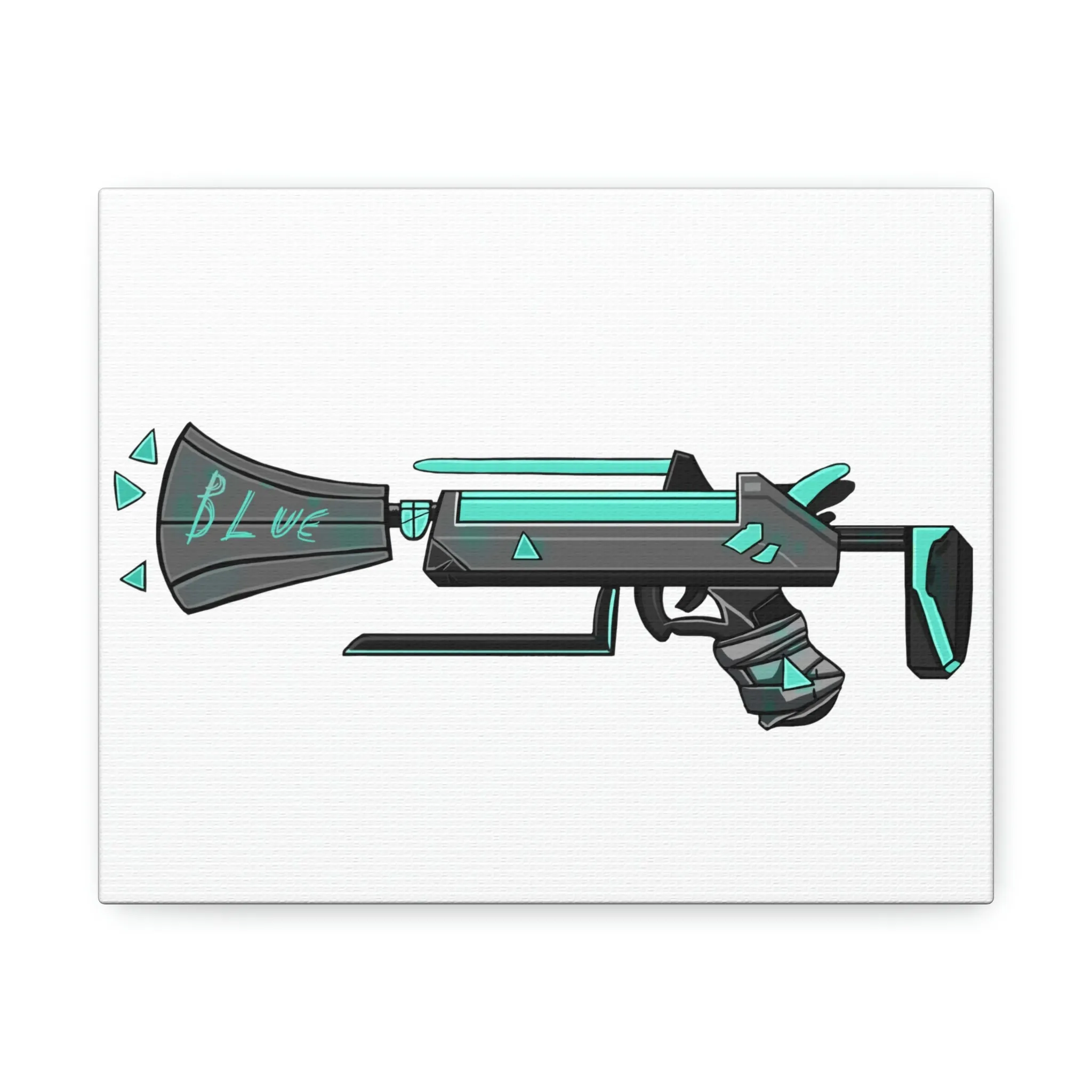 Blue Weapon Stretched Canvas