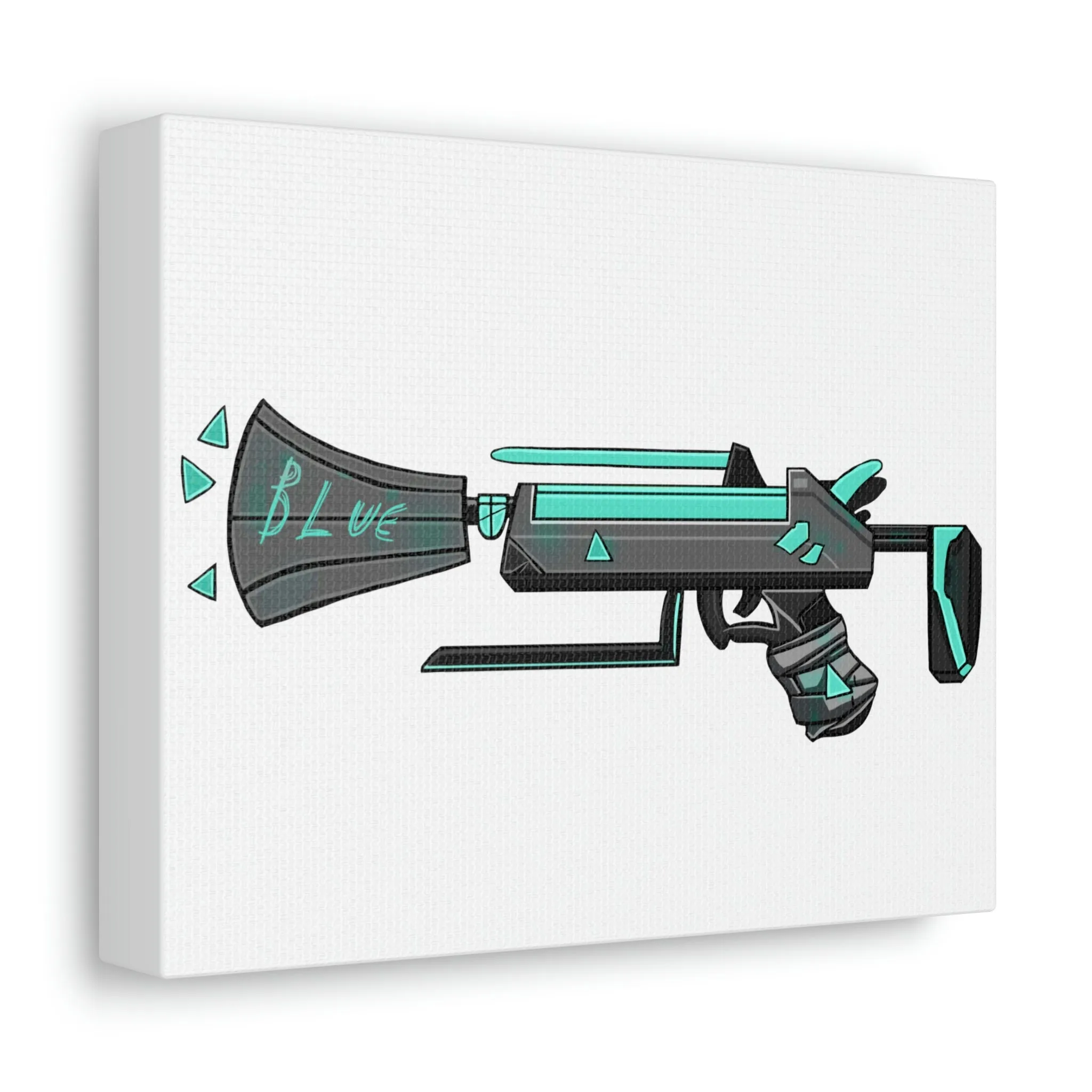 Blue Weapon Stretched Canvas