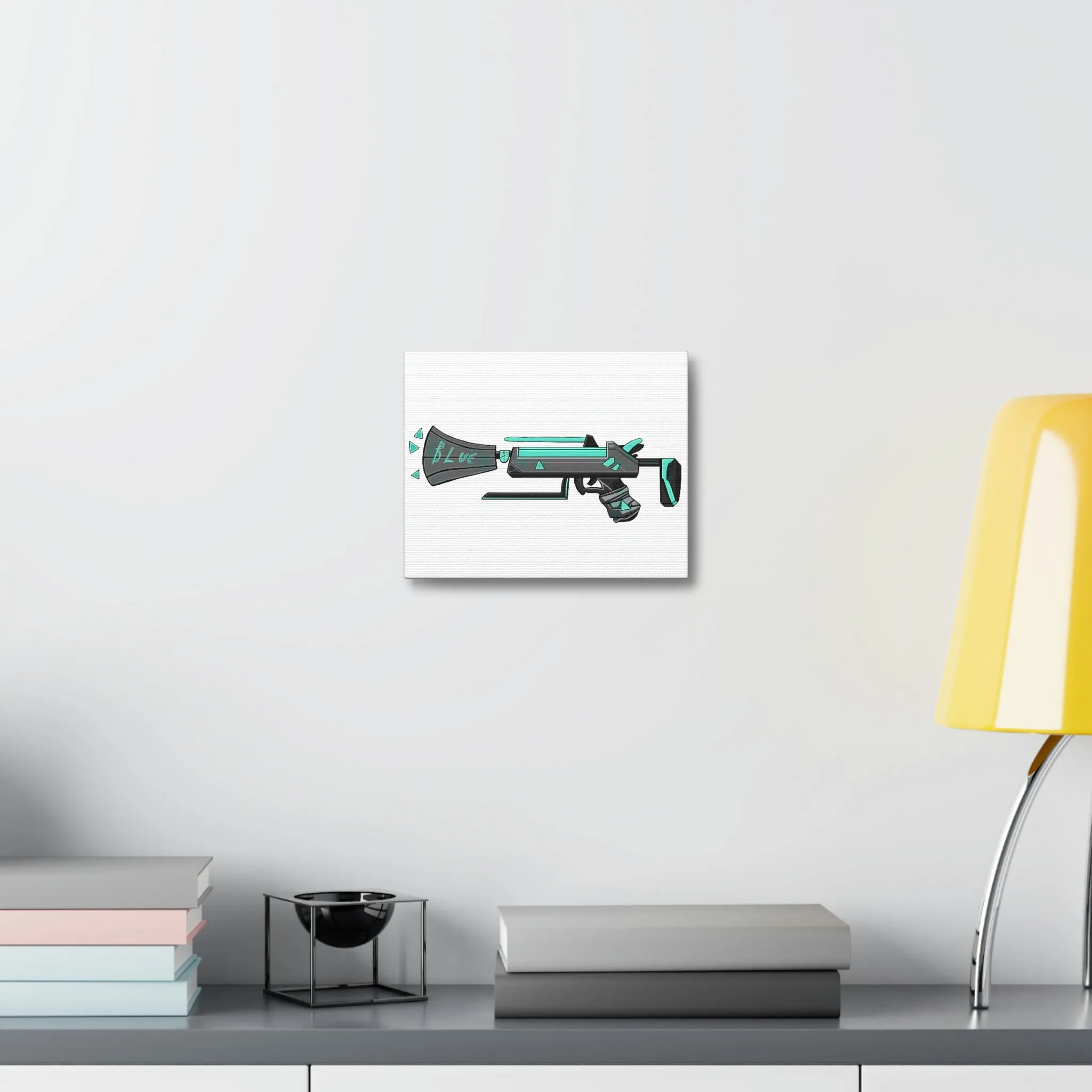 Blue Weapon Stretched Canvas