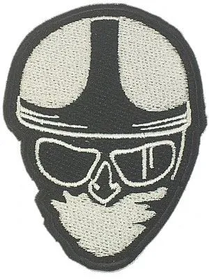 CLASSIC HEAD WOVEN PATCH WHITE