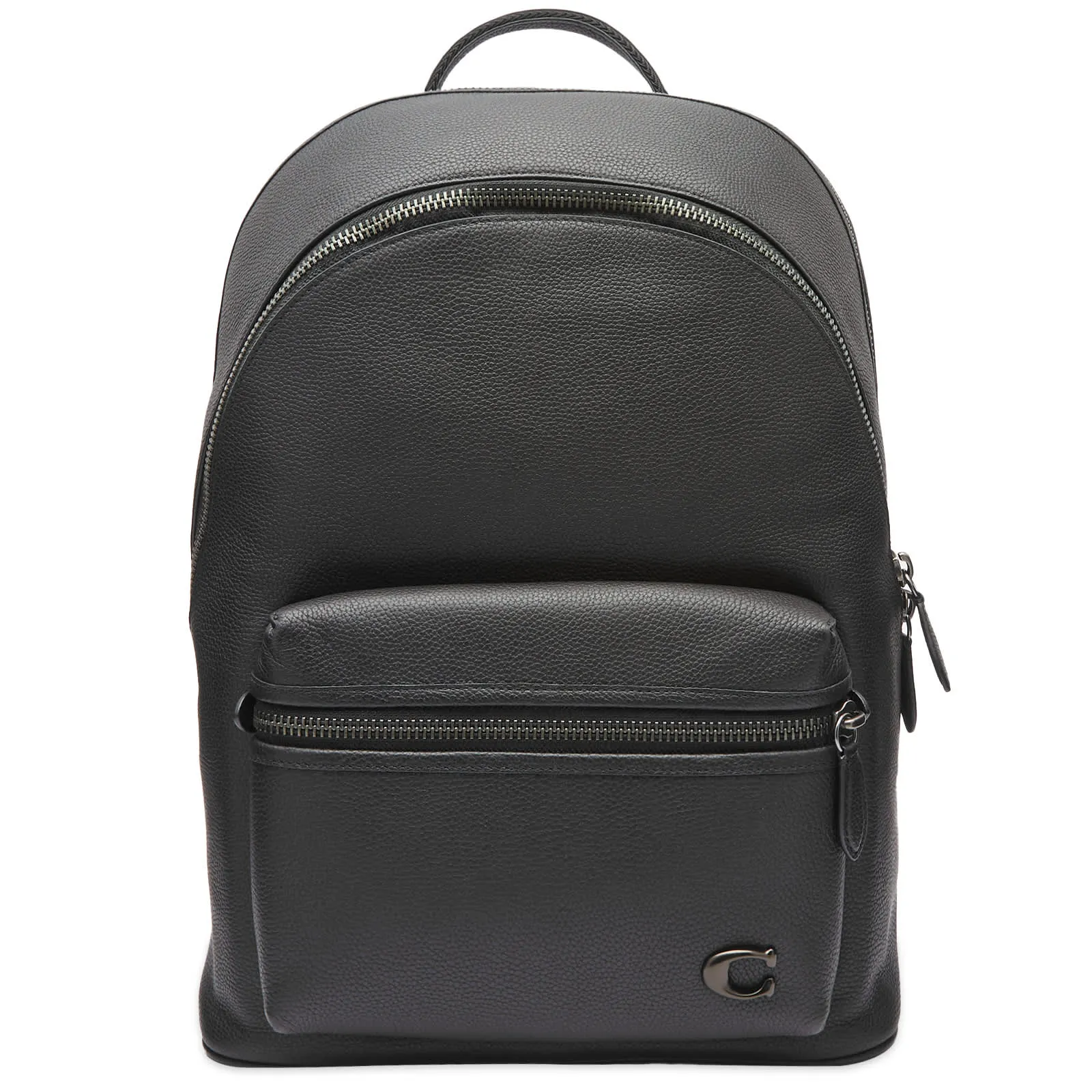 Coach Charter Backpack, Black Pebble Leather