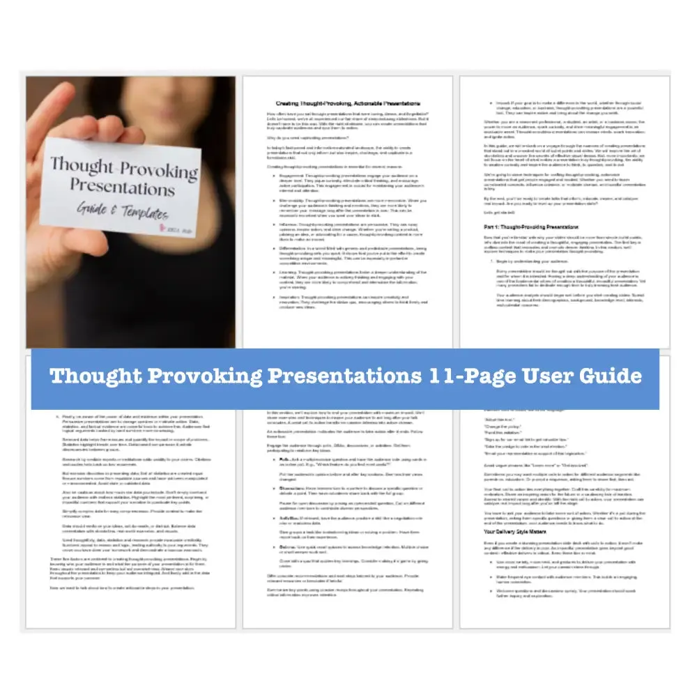 Creating Thought-Provoking Actionable Presentations Templates   Guide