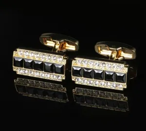 Crystal Gold Cufflinks