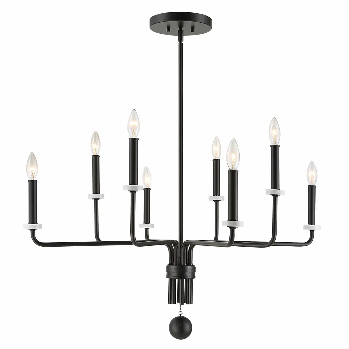 Ebony Elegance 8 Light Chandelier