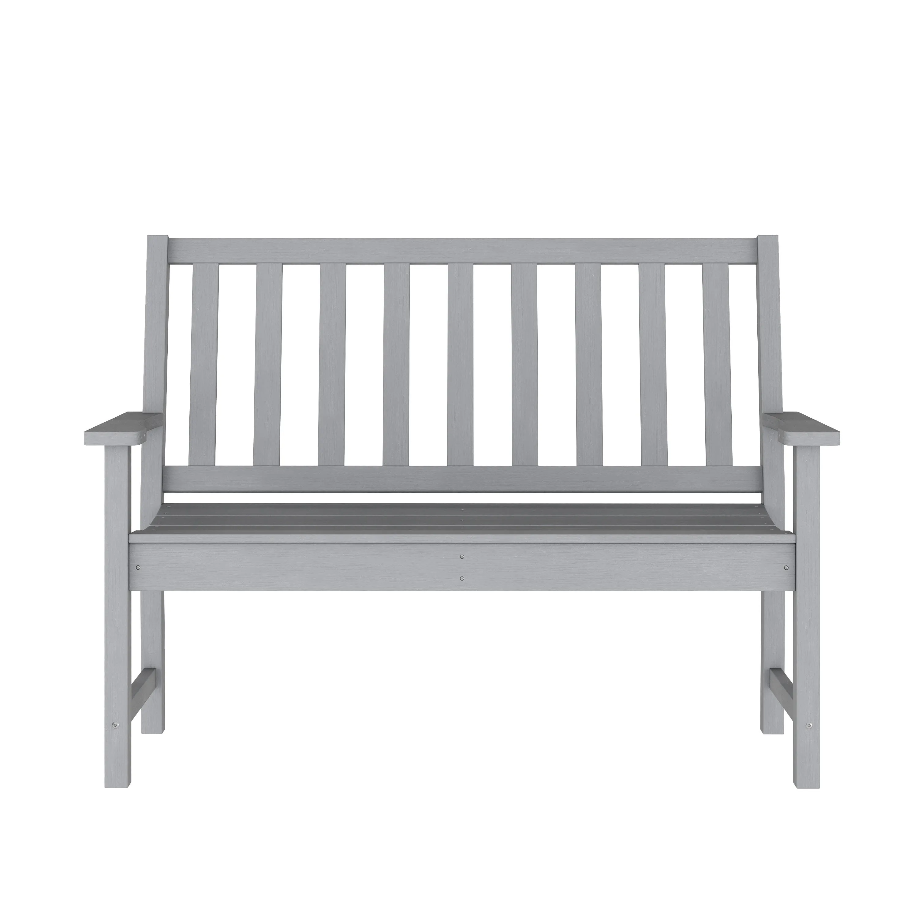 Ellsworth Commercial Grade All Weather Indoor/Outdoor Recycled HDPE Bench with Contoured Seat