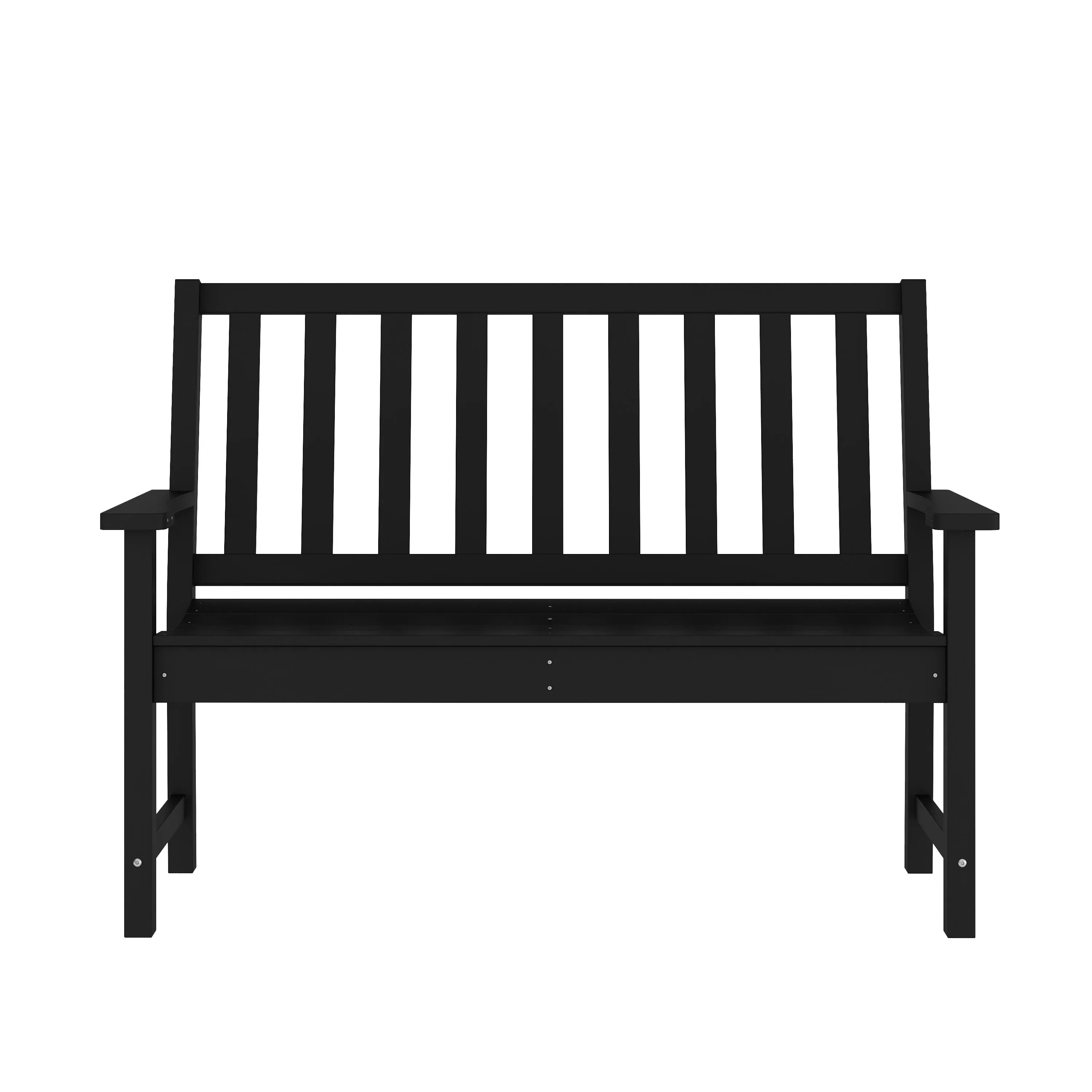 Ellsworth Commercial Grade All Weather Indoor/Outdoor Recycled HDPE Bench with Contoured Seat