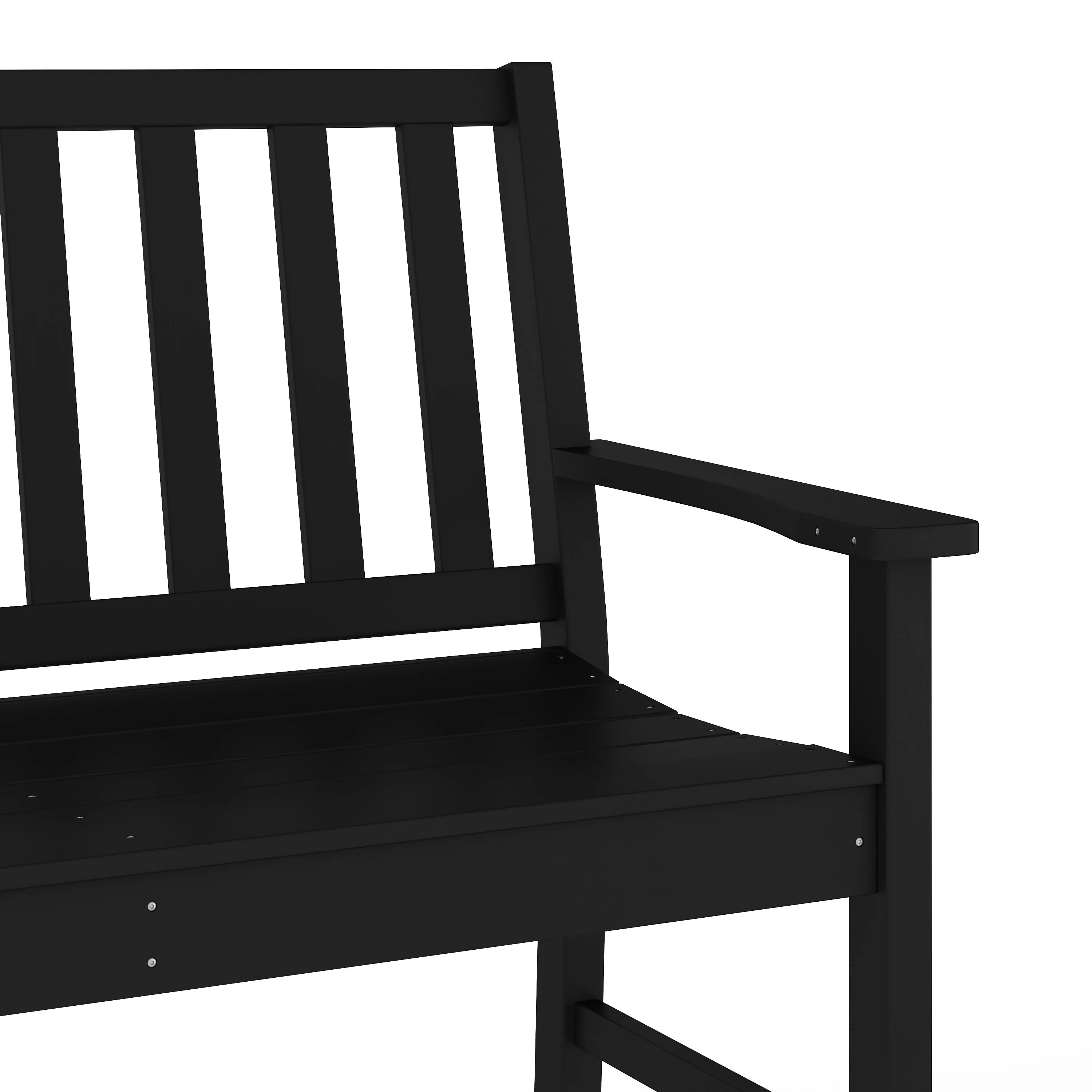 Ellsworth Commercial Grade All Weather Indoor/Outdoor Recycled HDPE Bench with Contoured Seat