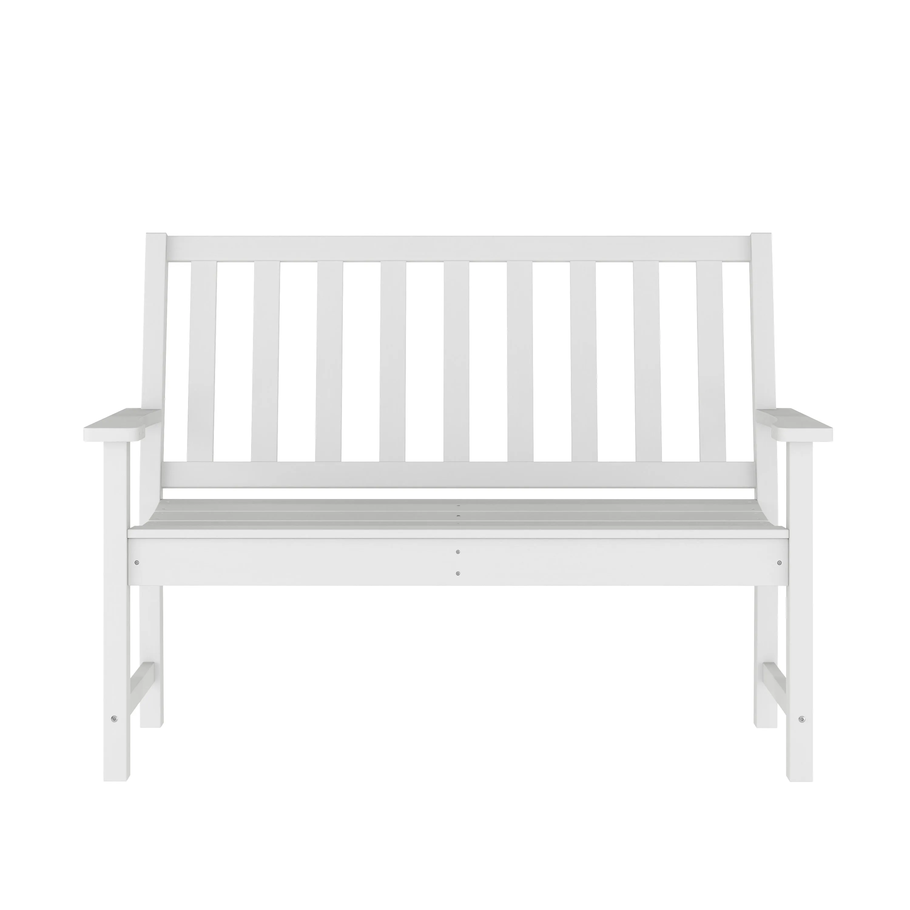 Ellsworth Commercial Grade All Weather Indoor/Outdoor Recycled HDPE Bench with Contoured Seat