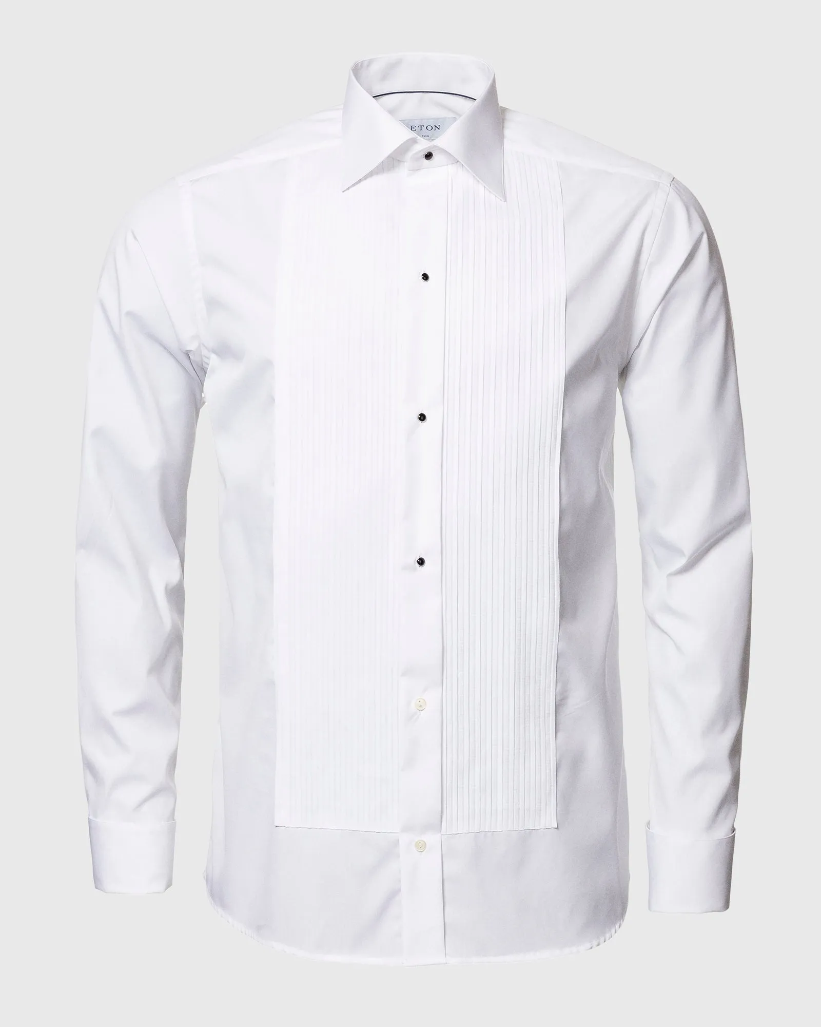 ETON 6315701000 WHITE FRENCH CUFF PLISSE TUXEDO EVENING SHIRT