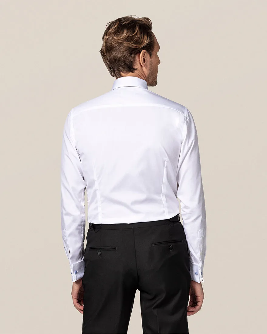 ETON 6315701000 WHITE FRENCH CUFF PLISSE TUXEDO EVENING SHIRT