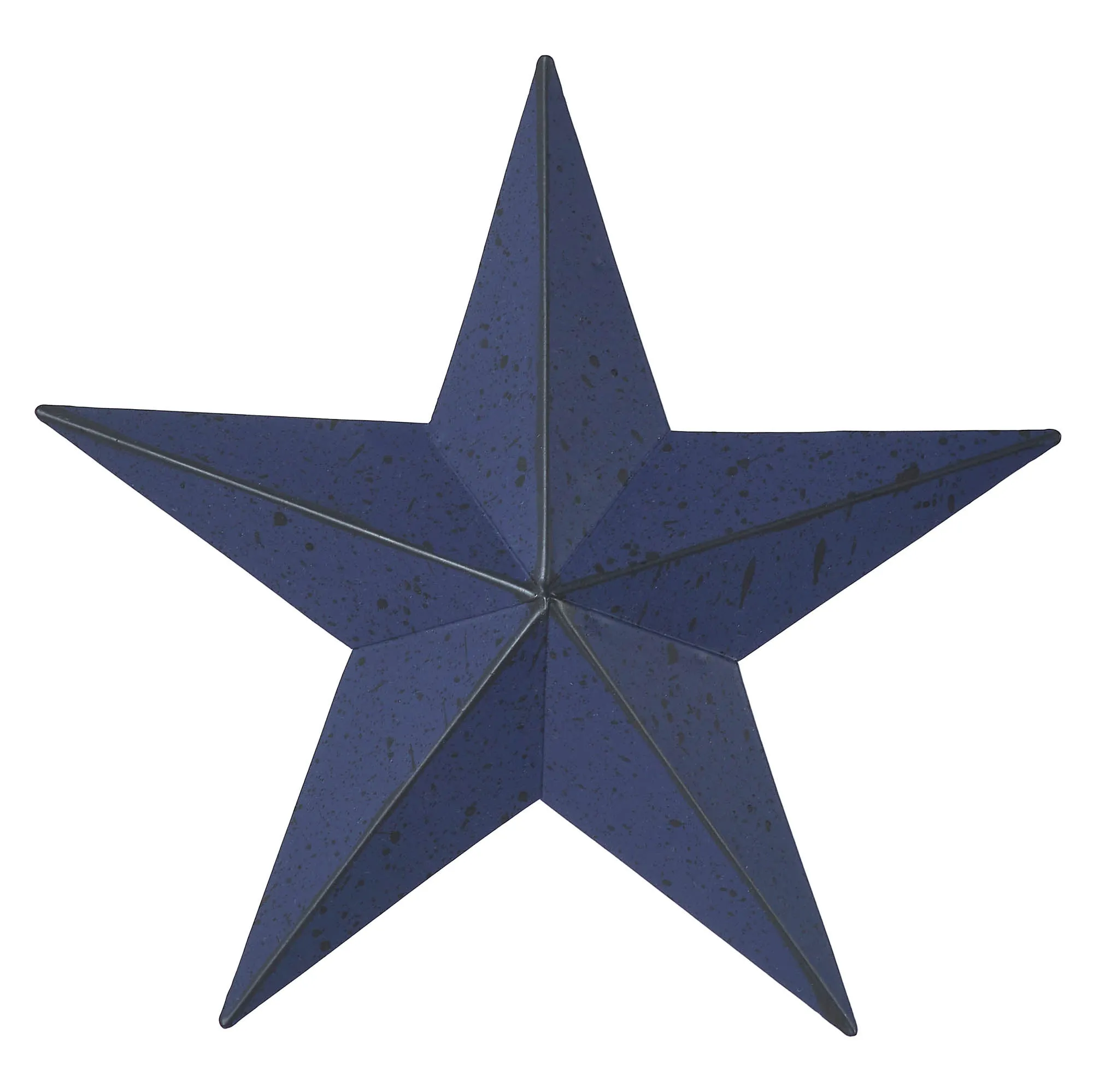 Faceted Metal Star Navy Wall Hanging 8x8