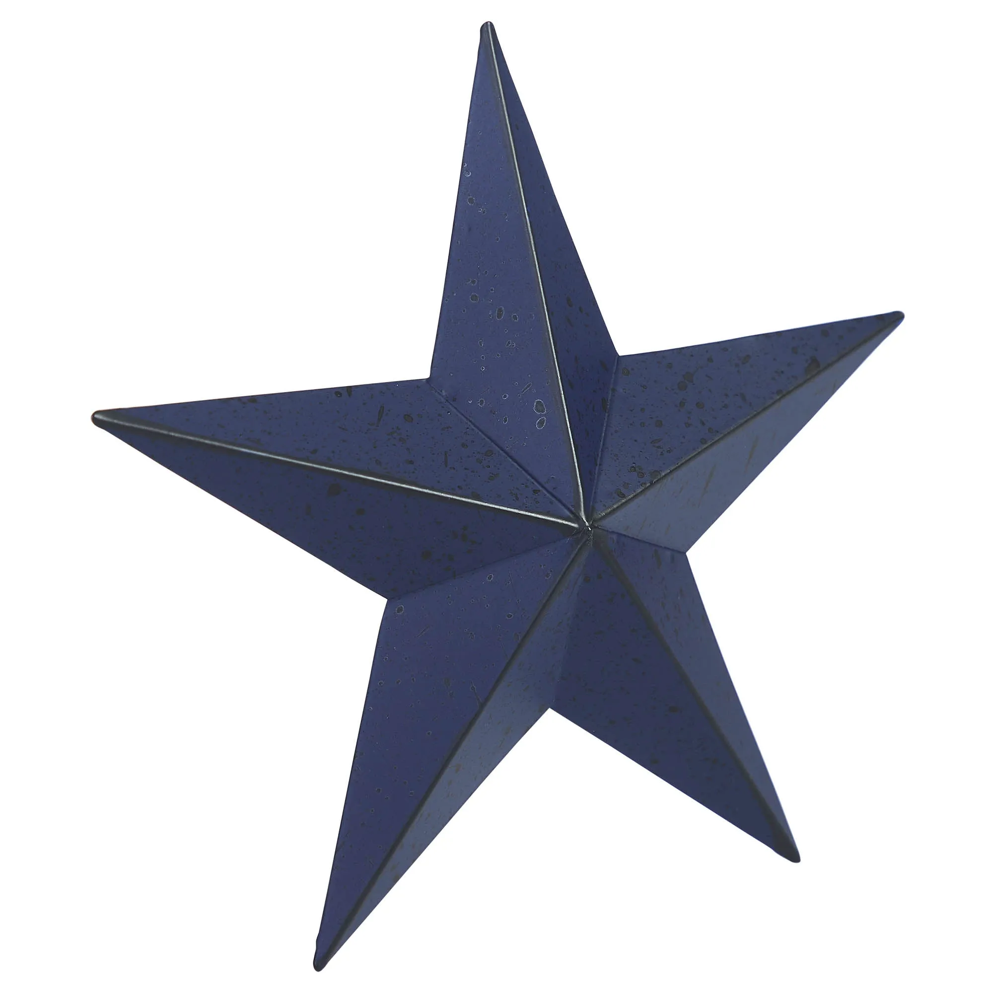 Faceted Metal Star Navy Wall Hanging 8x8