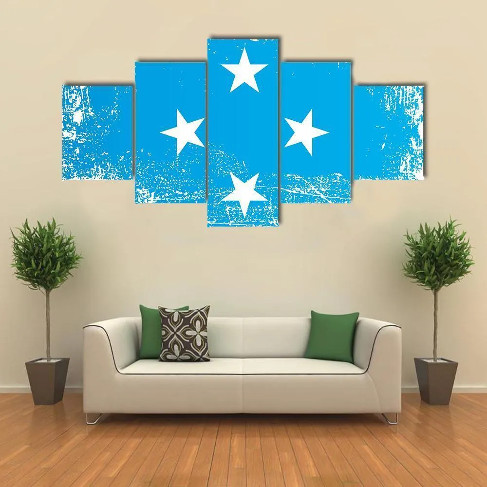 Flag Of Federated States Of Micronesia Canvas Wall Art