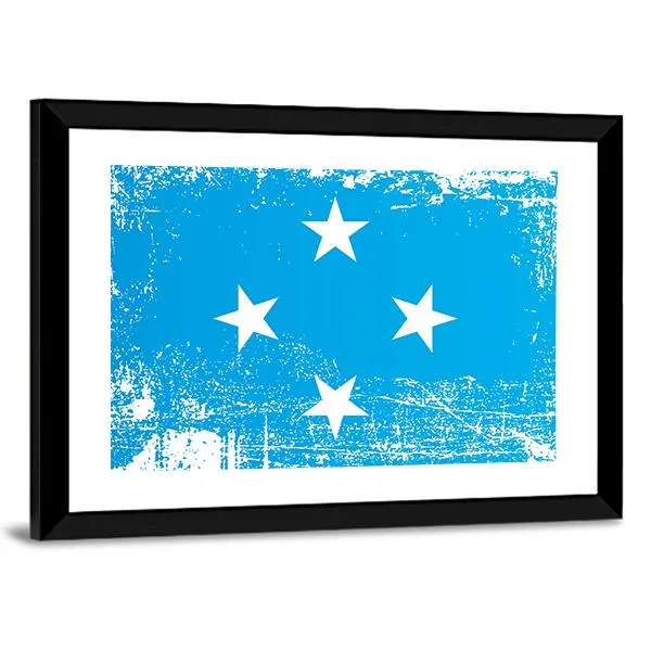 Flag Of Federated States Of Micronesia Canvas Wall Art