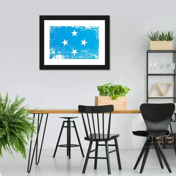 Flag Of Federated States Of Micronesia Canvas Wall Art