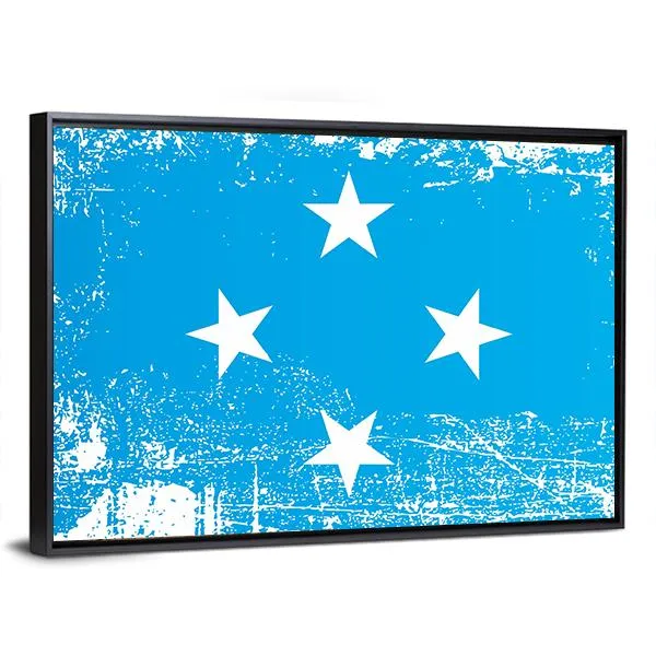 Flag Of Federated States Of Micronesia Canvas Wall Art