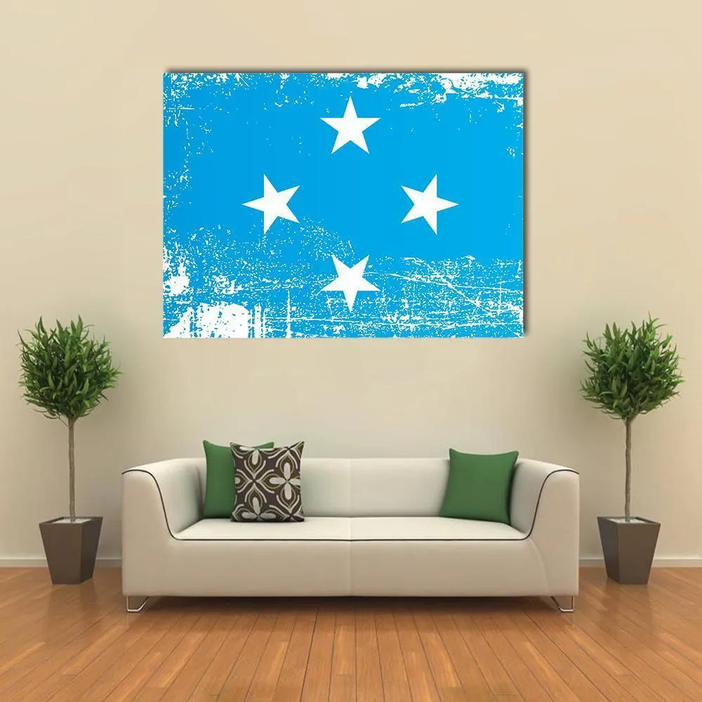 Flag Of Federated States Of Micronesia Canvas Wall Art