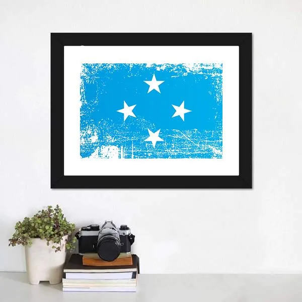 Flag Of Federated States Of Micronesia Canvas Wall Art