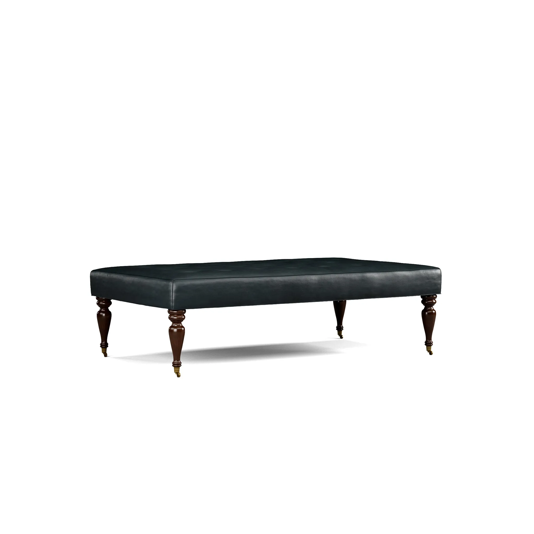 Fredric Leather Ottoman