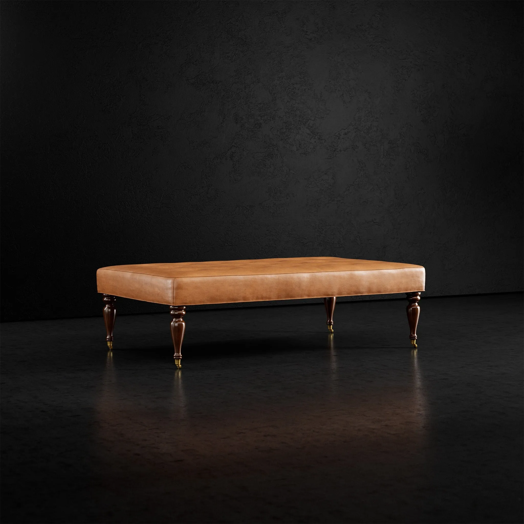 Fredric Leather Ottoman