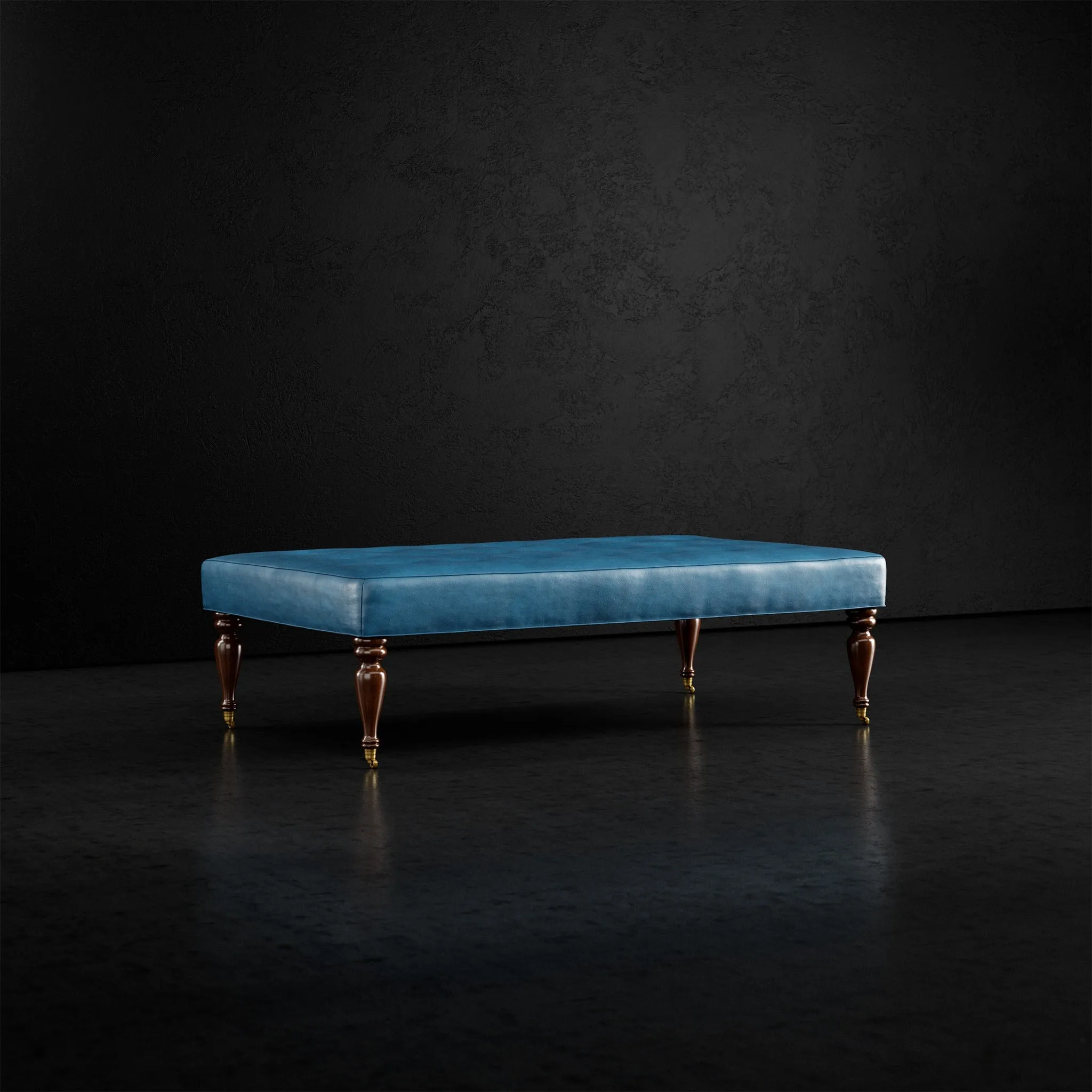 Fredric Leather Ottoman