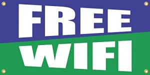 Free Wifi 2ftx4ft Vinyl Retail Banner Sign