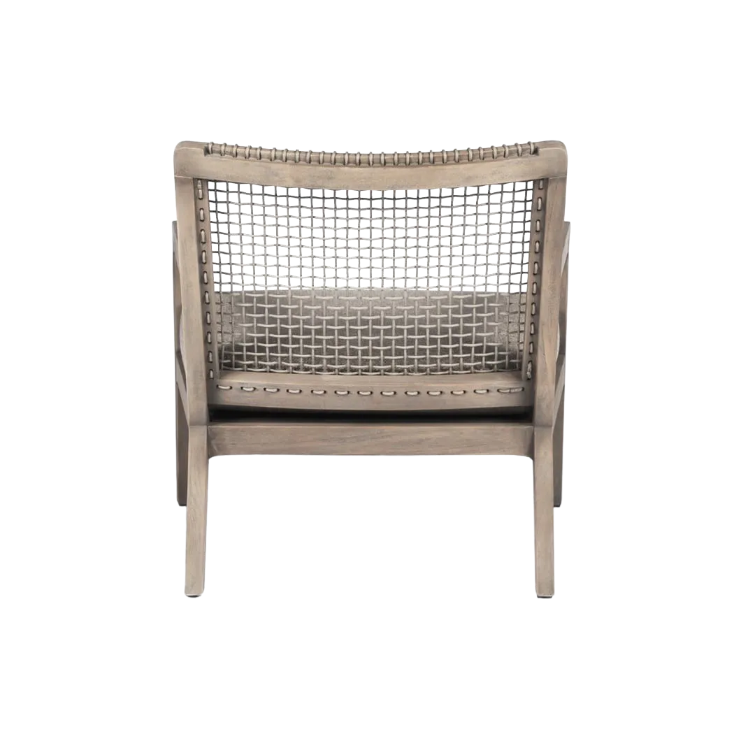 Gazzoni Outdoor Teak and Rope Lounge Chair