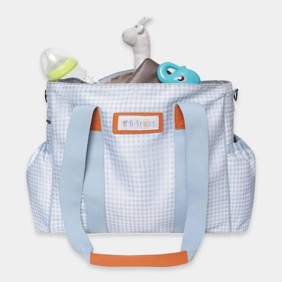 Gingham Check Print Diaper Bag