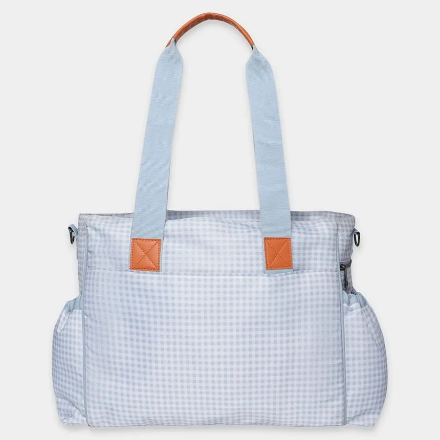 Gingham Check Print Diaper Bag