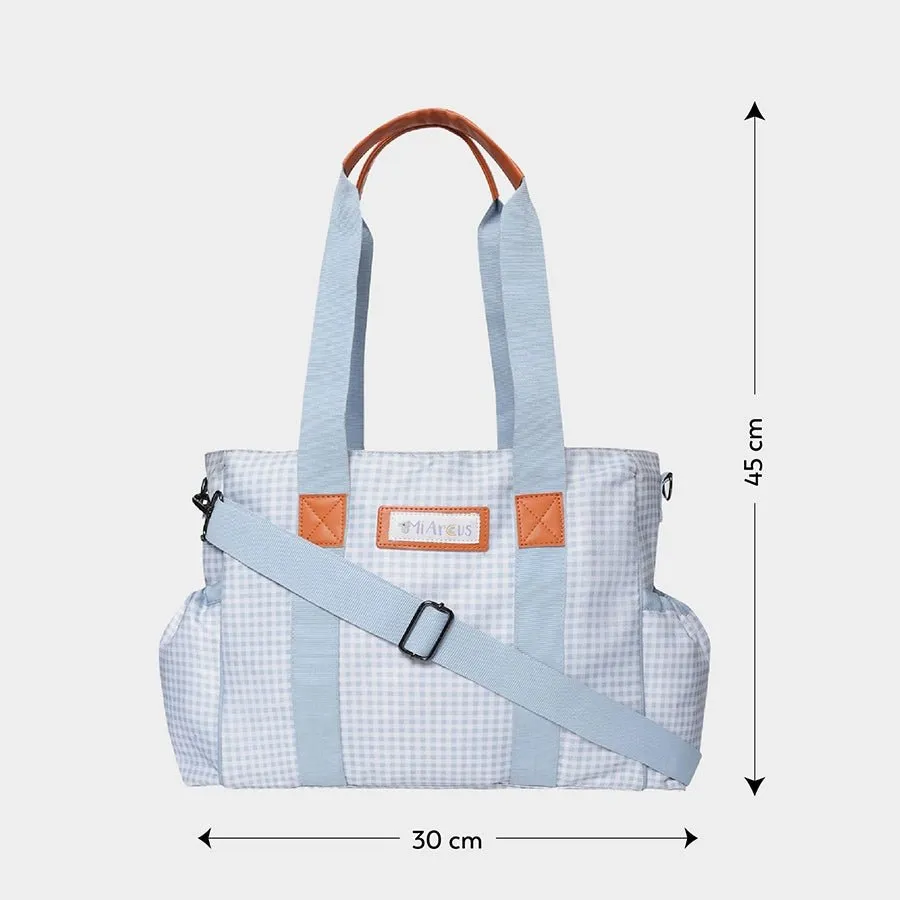 Gingham Check Print Diaper Bag