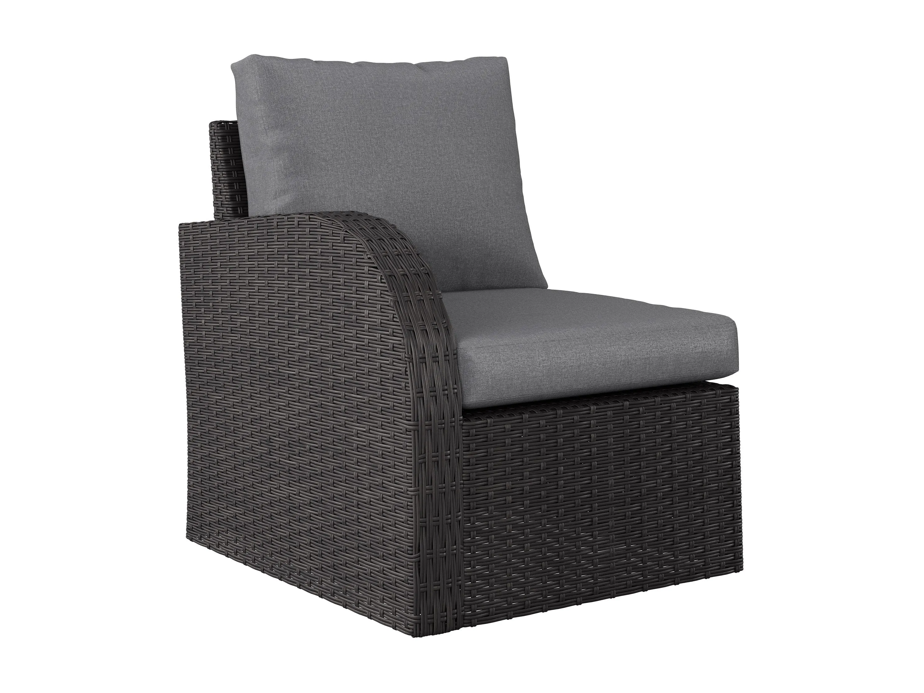 Grey Outdoor Sectional Left Arm Chair