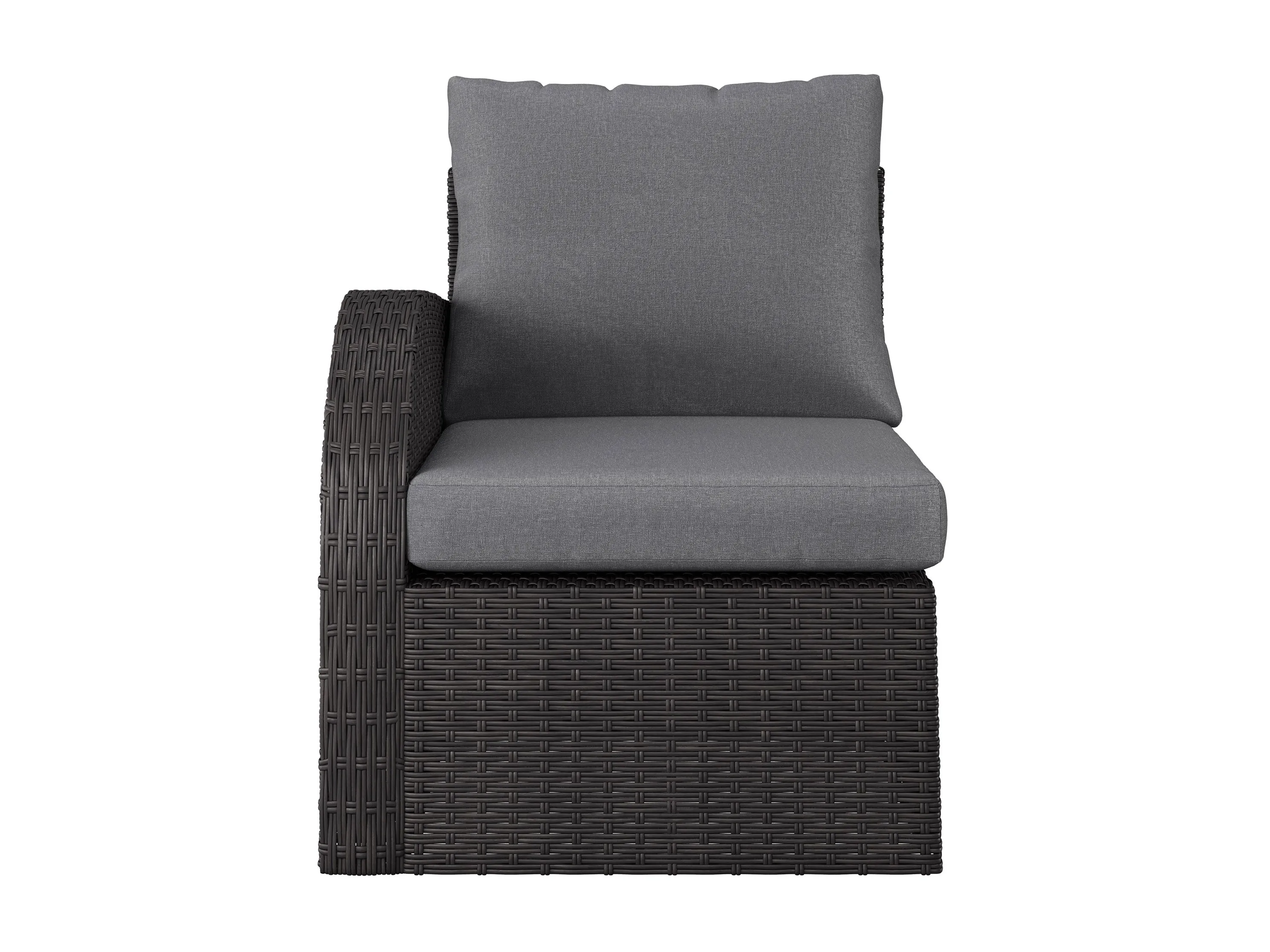 Grey Outdoor Sectional Left Arm Chair