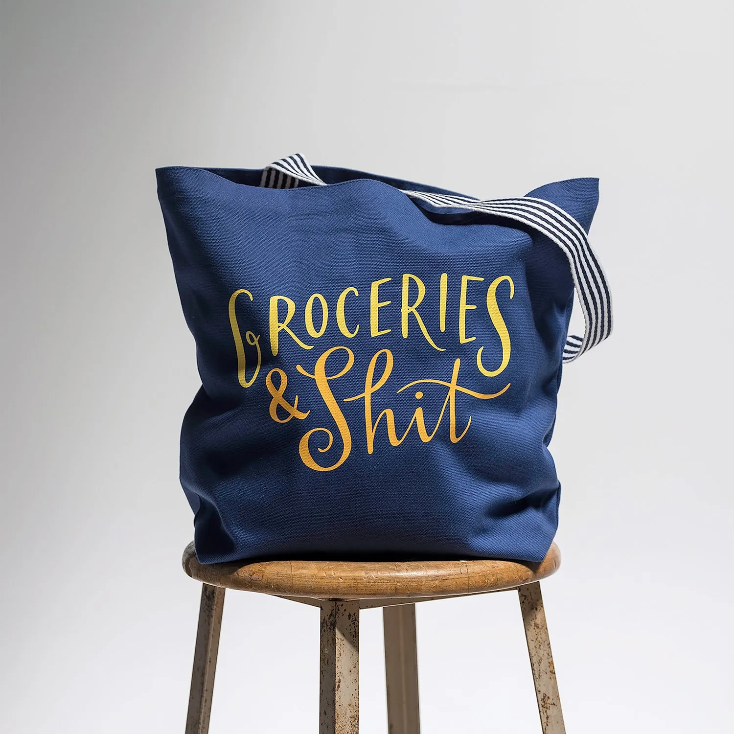 Groceries & Shit Tote Bag (Navy)