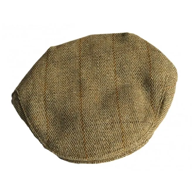 Hazy Blue Traditional Derby Tweed Flat Cap