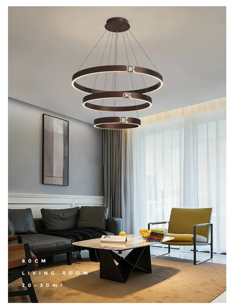 IIS Purime Luxury Ring Pendant Adjustable Hanging Chandelier