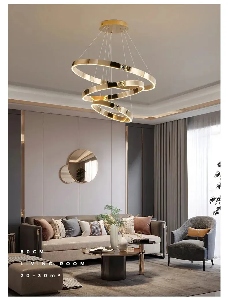 IIS Purime Luxury Ring Pendant Adjustable Hanging Chandelier